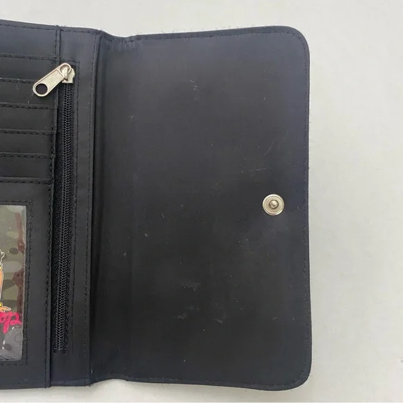 Betty Boop Leather Whip Stitch Embroidered Shoulder Tote w/Matching Wallet - Picture 16 of 16